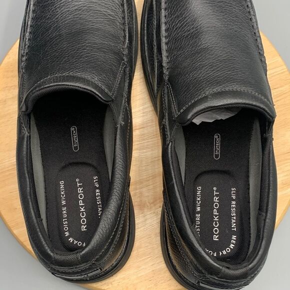 Rockport | Men\'s 13 | Black Leather Slip-Resistant Loafers main image 13